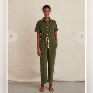 ALEX MILL BENNY TERRY JUMPSUIT - OLIVE GREEN size S